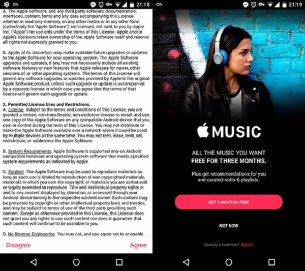 Access Apple Music on Android