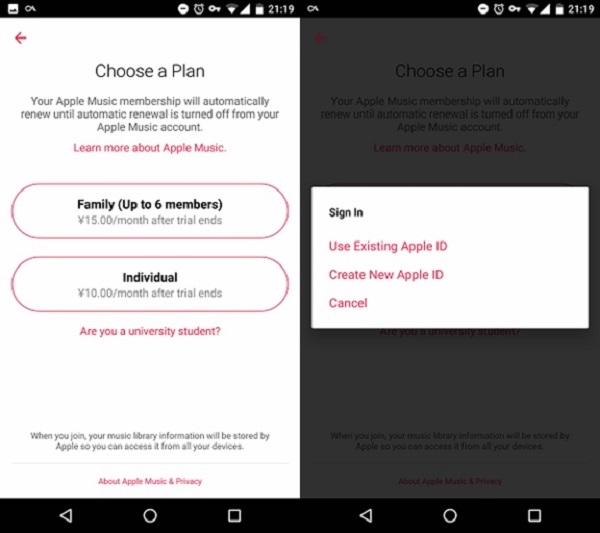 Access Apple Music on Android