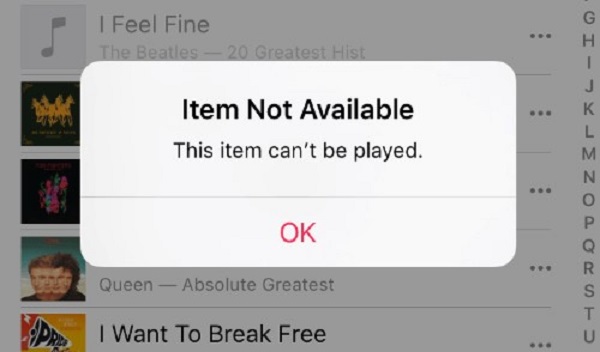 Apple Music Item Not Available