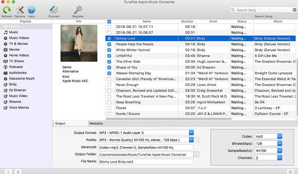 Select Apple Music Files