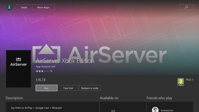 Xbox One Install AirServer