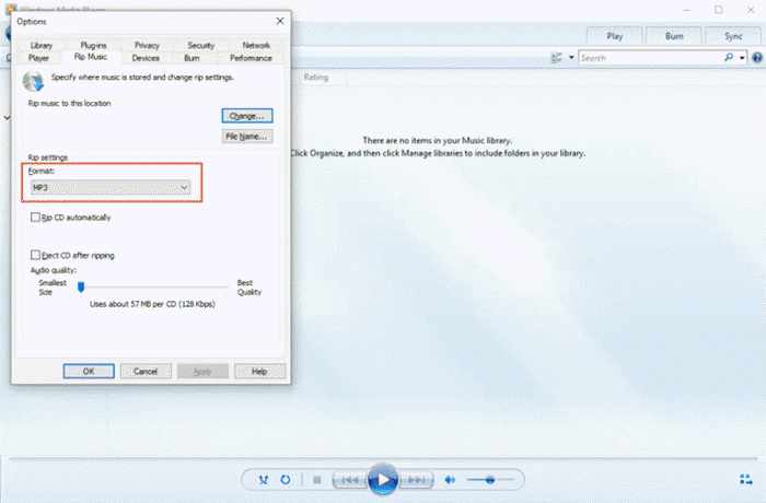 Convert M4A to MP3 Windows Media Player