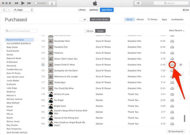 iTunes Download Purchased iTunes Music